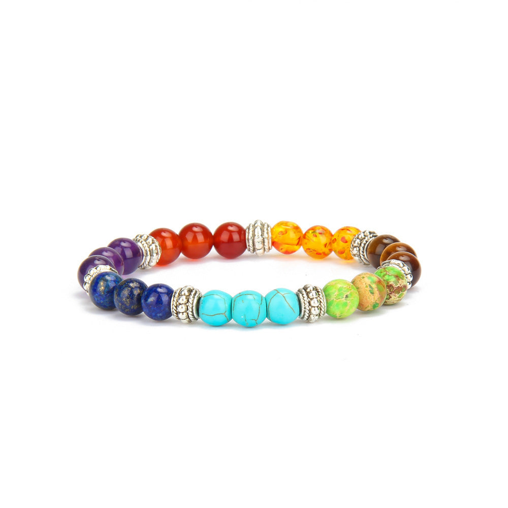 Geometric Agate and Crystal Bracelet Unisex