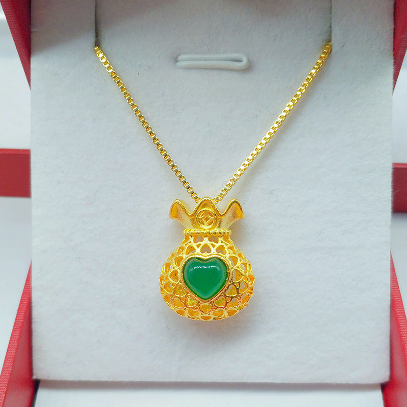 Collana pendente minimalista a forma di goccia d'acqua per donna e uomo in acciaio al titanio con intarsio di strass e finitura placcata