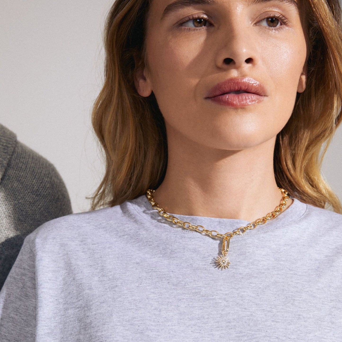 Minimalist Stainless Steel Plated Heart Geometric Pendant