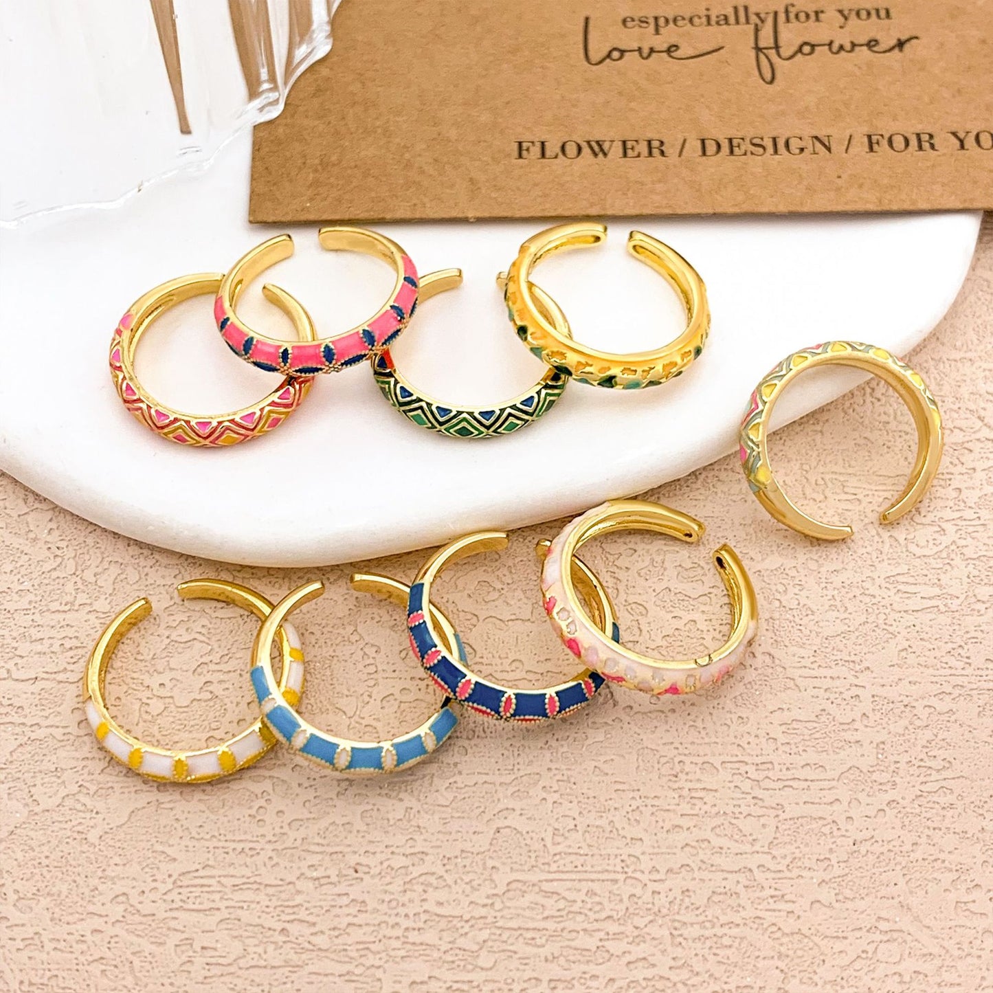 Bohemian Luxury Geometric Alloy Plated Ring for Women