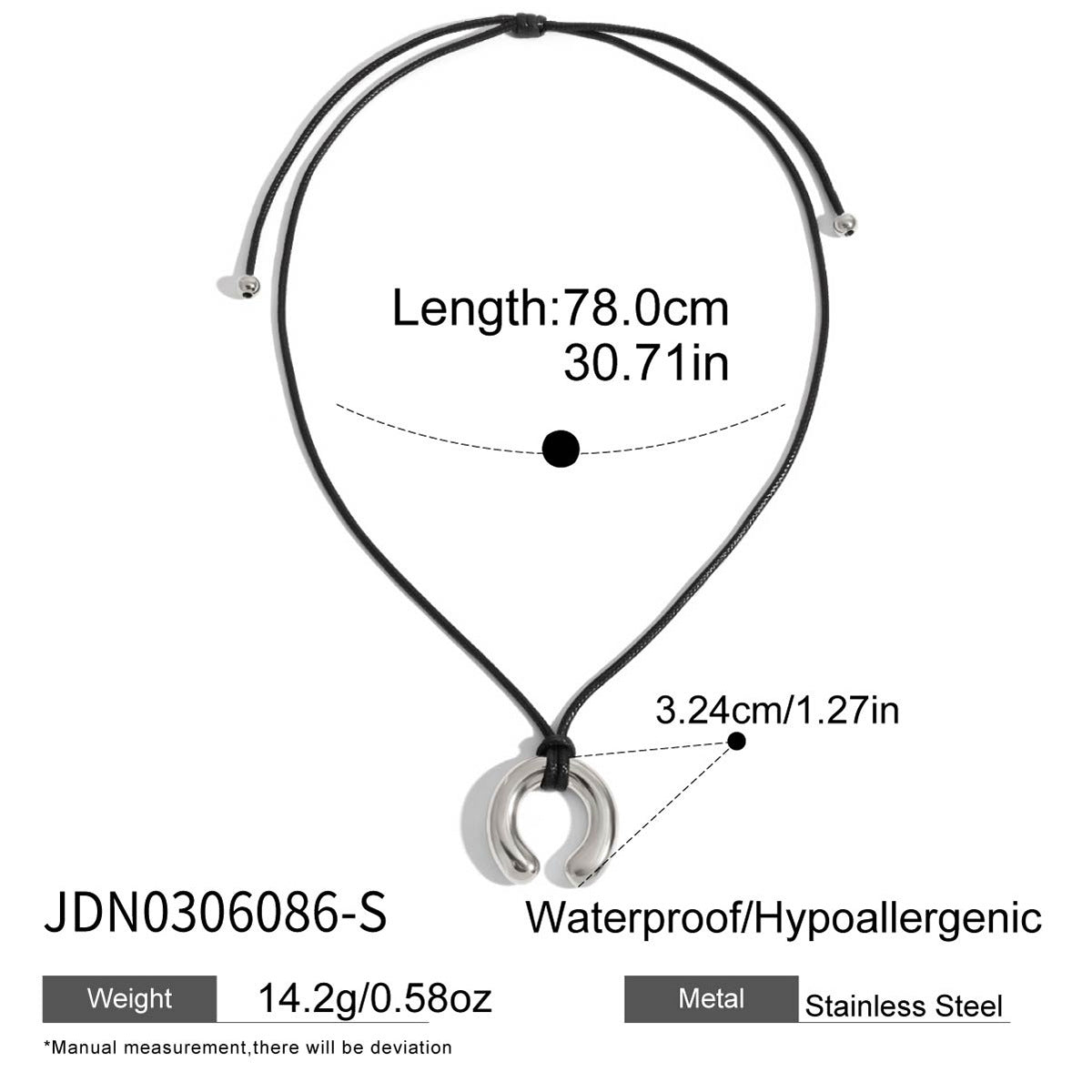 Minimalist Geometric Starfish Stainless Steel Necklace with Titanium Steel Pendant for Women