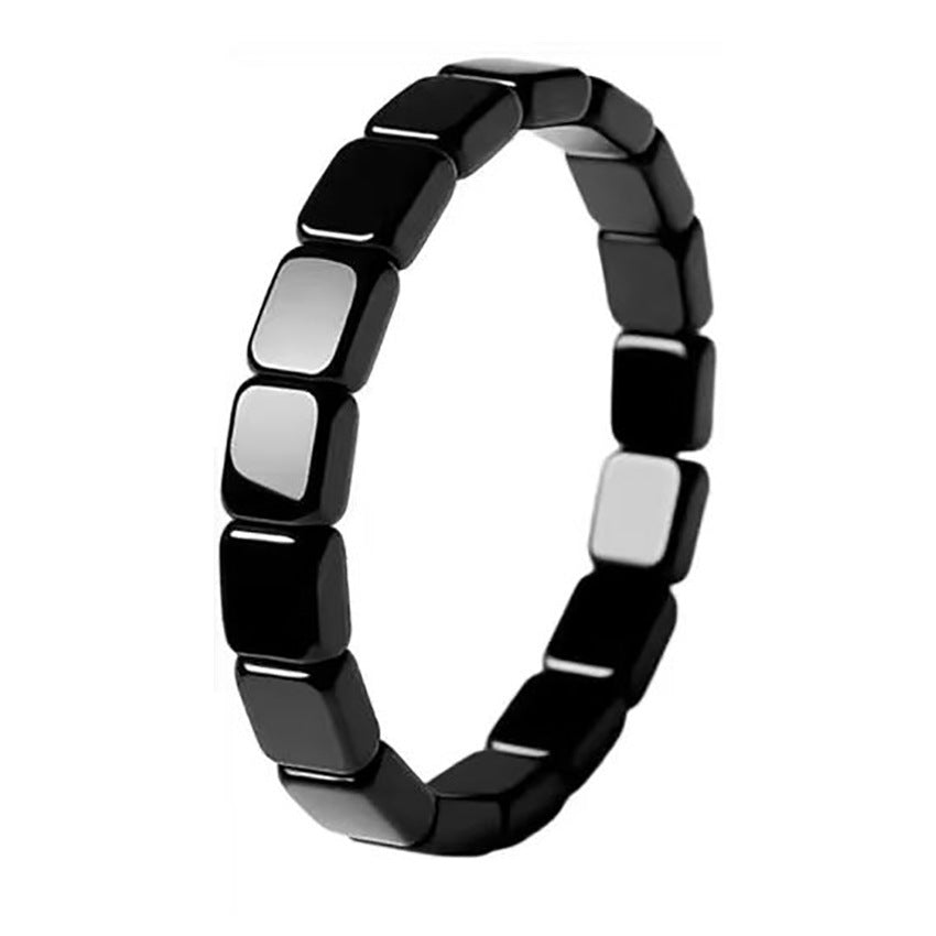 Vintage Geometric Hematite Bracelet for Men
