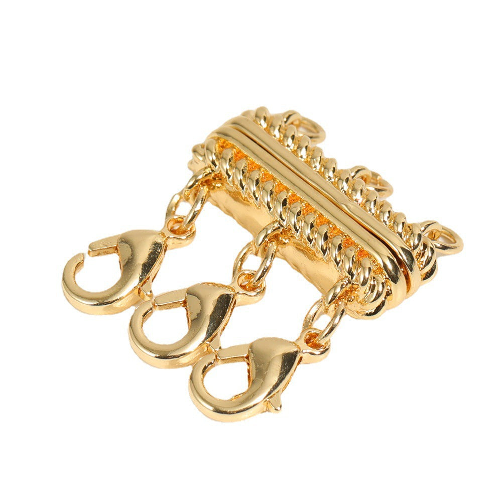 Plated Brass Magnetic Clasp Necklace Connector Charm Bar