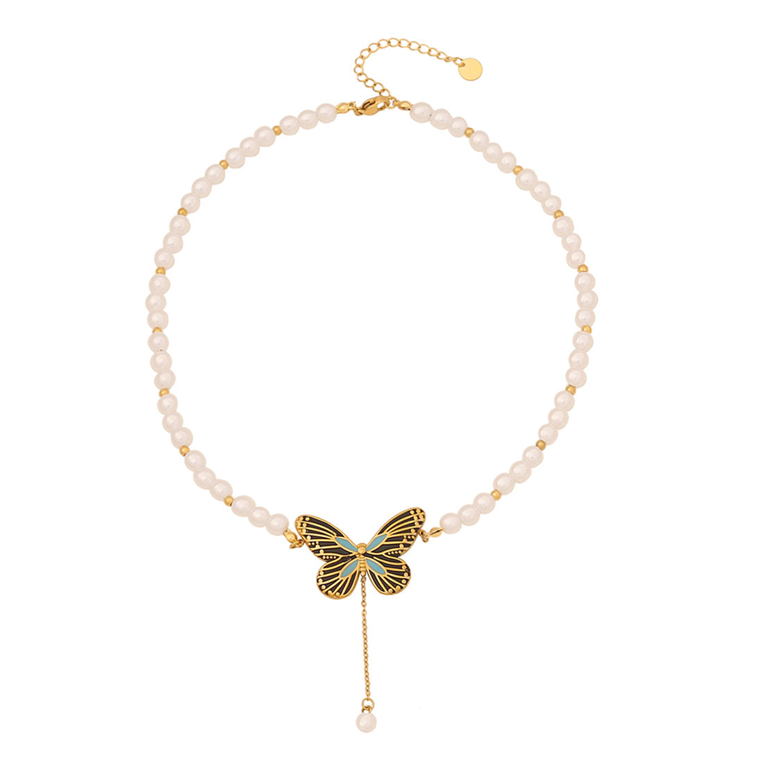 Fashion Butterfly Pendant Necklace in Stainless Steel with O-Chain for Women