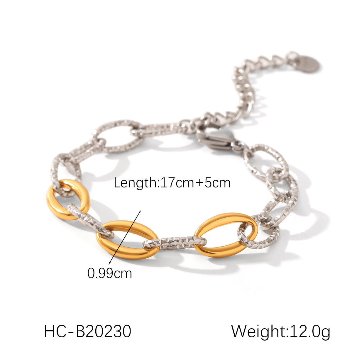 Bracciale da donna a maglie cubane in acciaio inossidabile a forma di goccia minimalista con intarsio in strass e dettaglio nappina
