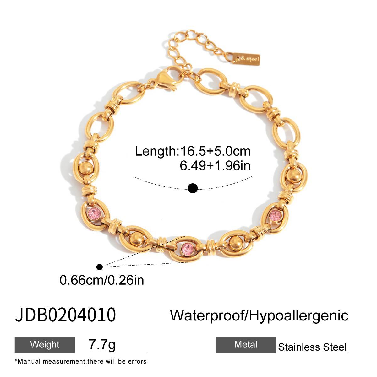 Pulsera Geométrica de Acero Inoxidable con Chapado en Oro Arenado para Mujer con Estilo Minimalista de Lujo
