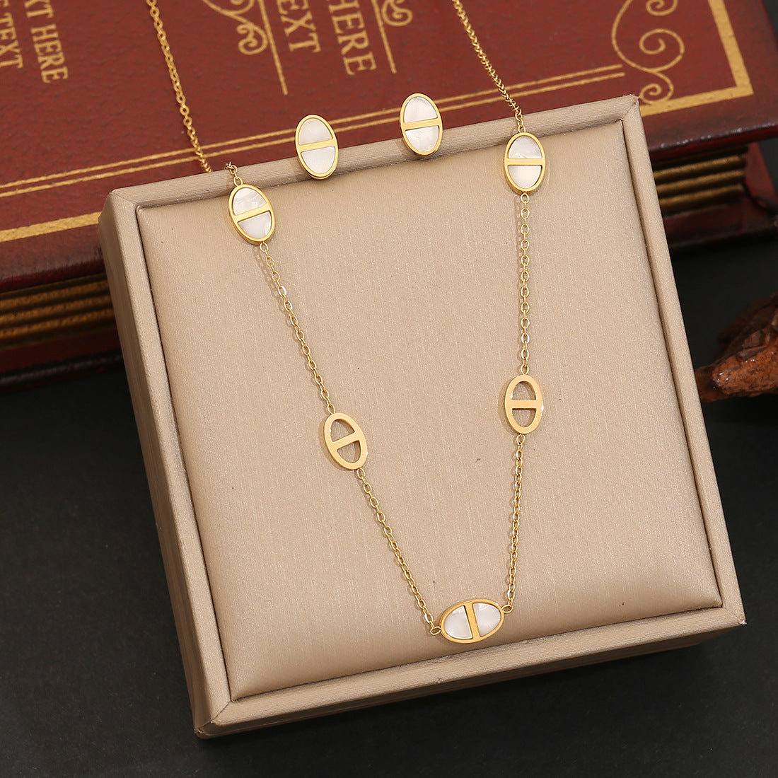 Playful Animal Style Butterfly Pendant Stainless Steel Necklace with Plated Finish for Women