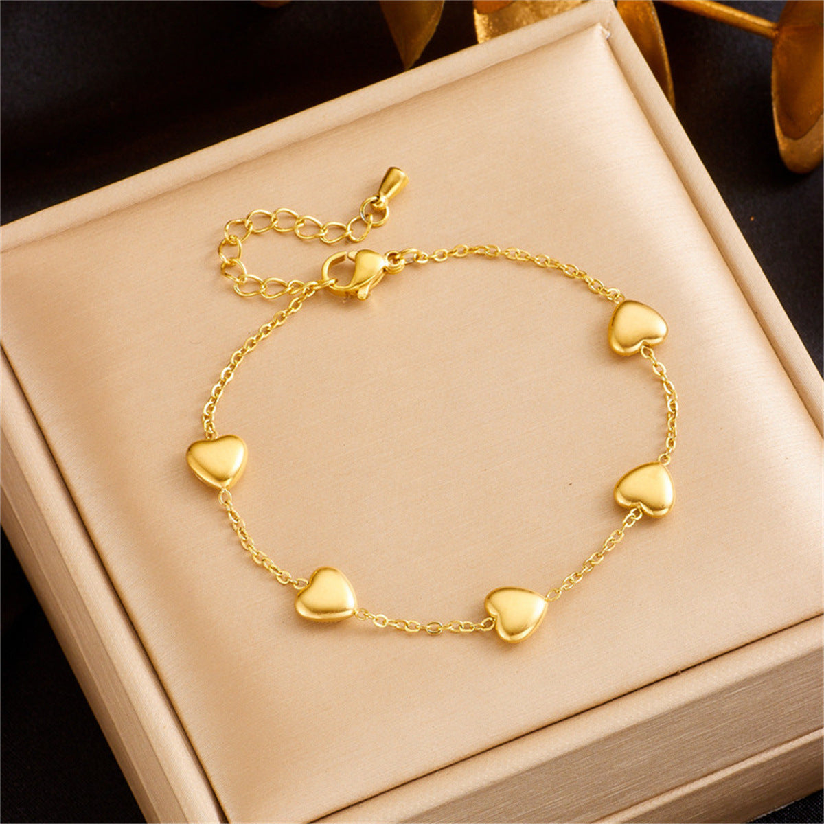 Minimalist Heart-Shaped Polished Stainless Steel Necklace for Women