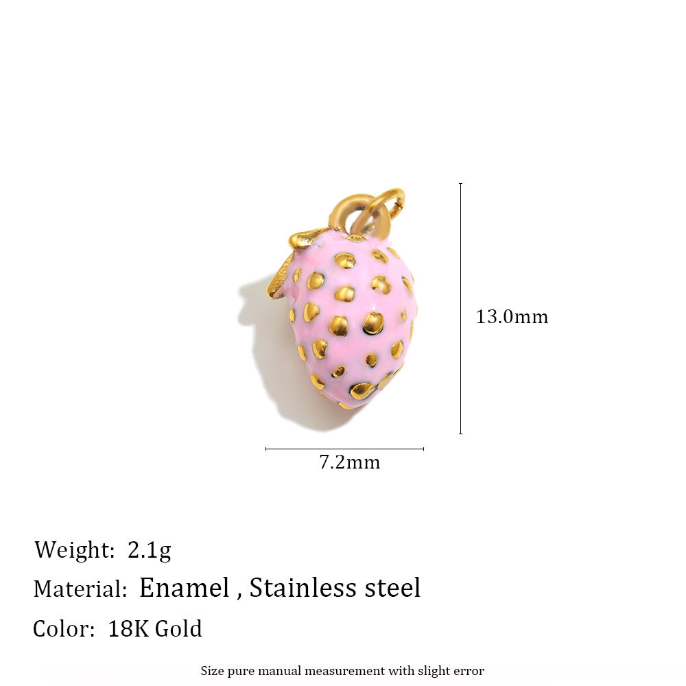 18K Gold Plated Drip Oil Animal Shape Stainless Steel Charm Bar