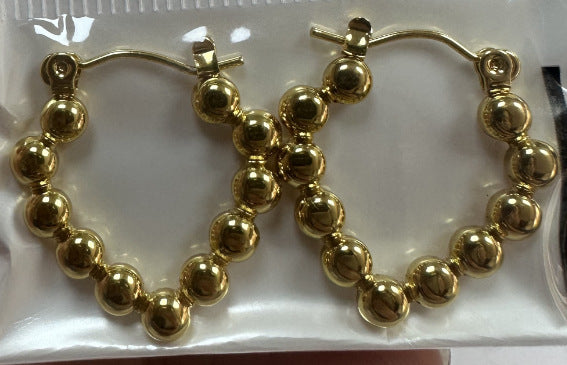 Orecchini da donna placcati in acciaio inossidabile a cuore geometrico elegante
