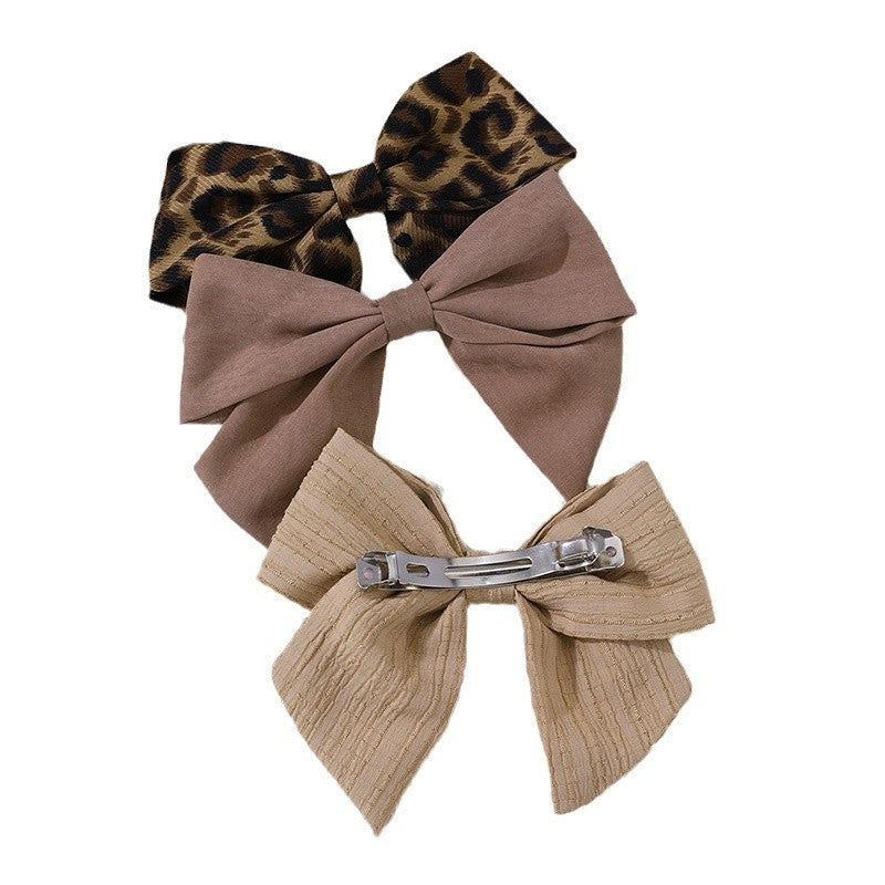 Natural Style Bow Hair Clip Set for Girls with Ruffled and Mesh Details Spring Hairpins for Braiding and Side Styling