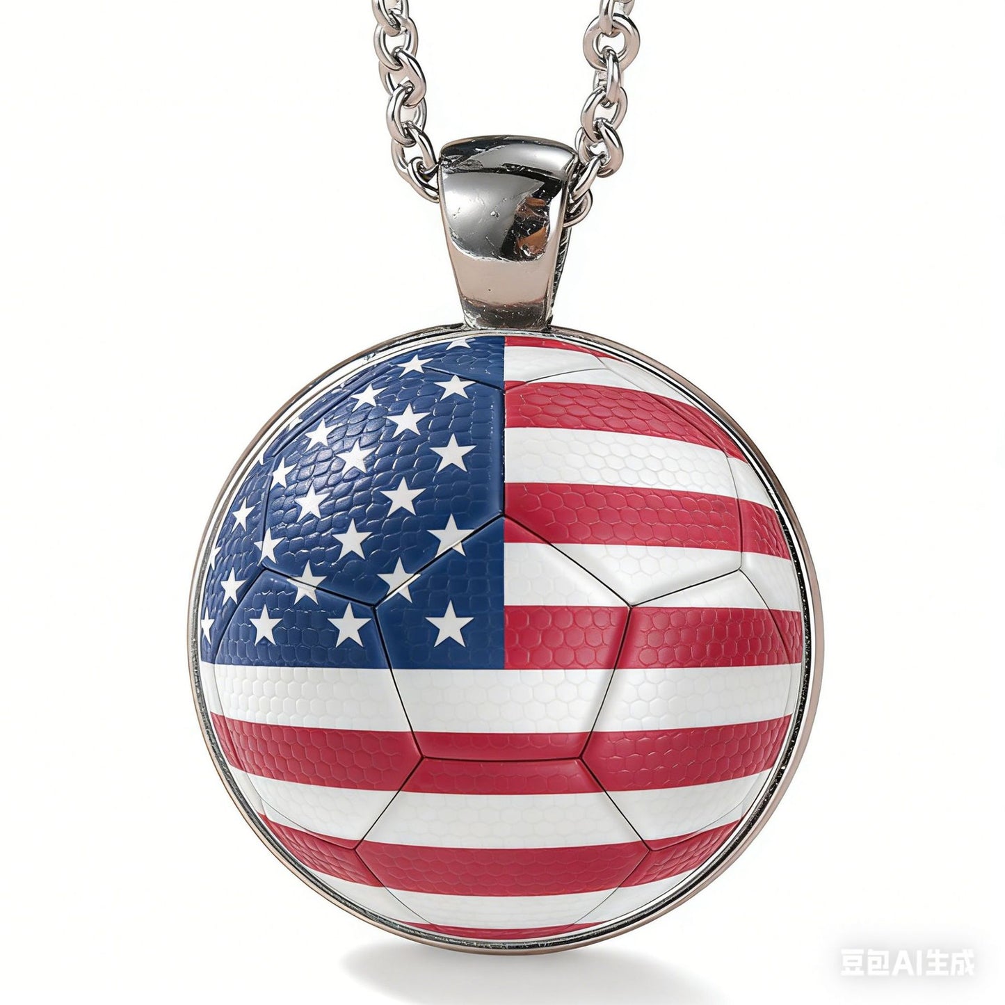 Geometric Cartoon Alloy Pendant Necklace Unisex World Cup Commemorative Jewelry