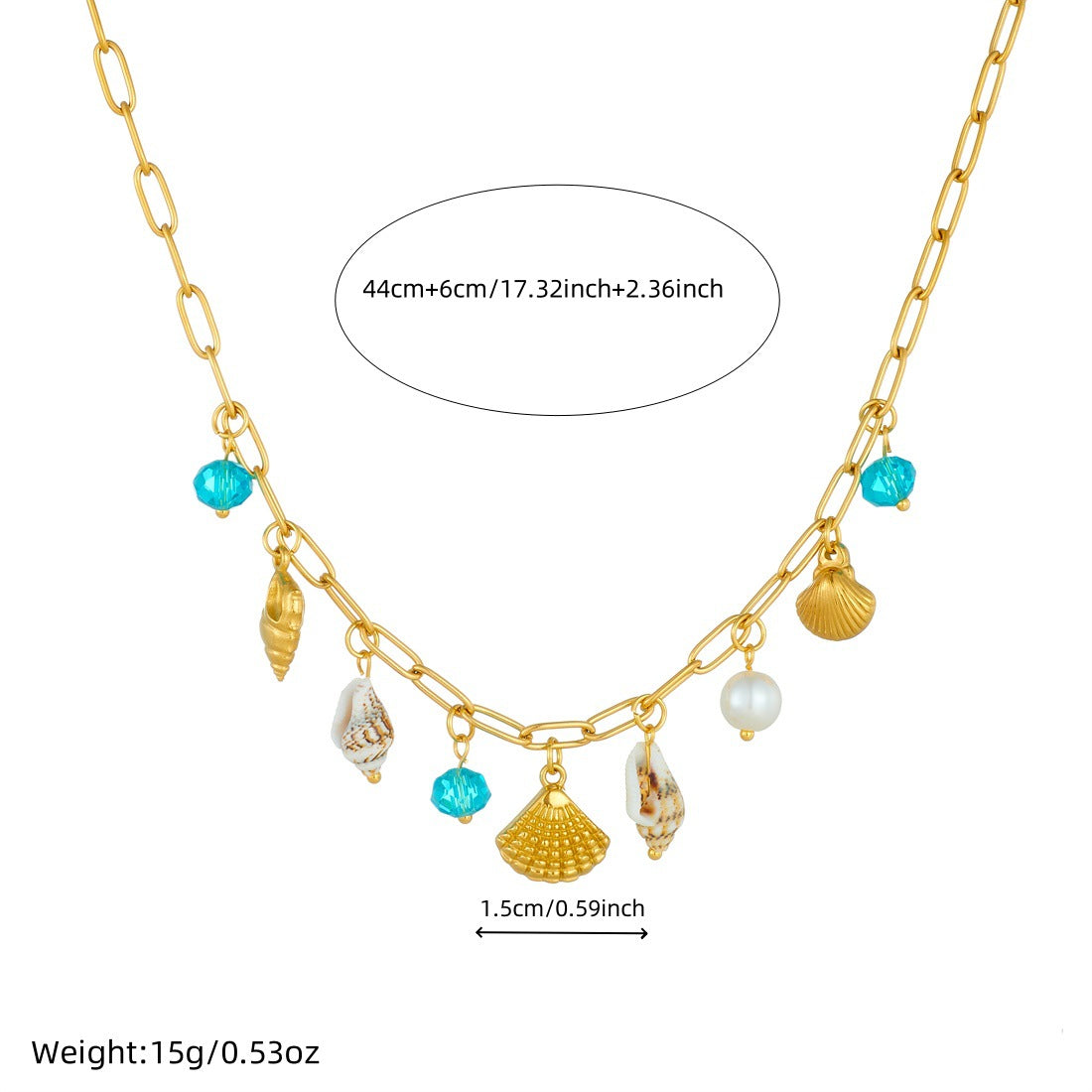 Sweet Gold Plated Animal Stainless Steel Pendant Curb Chain Necklace for Women