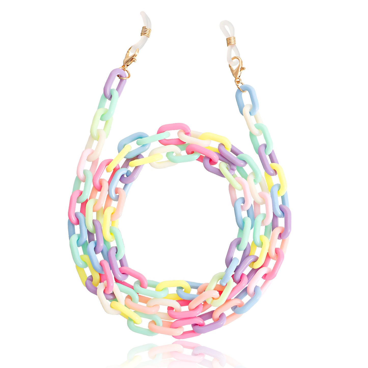 Alloy Acrylic Pearl Beaded Mask and Eyeglass Chain