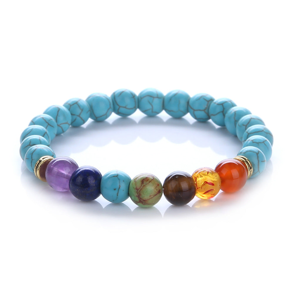 Geometric Agate and Crystal Bracelet Unisex