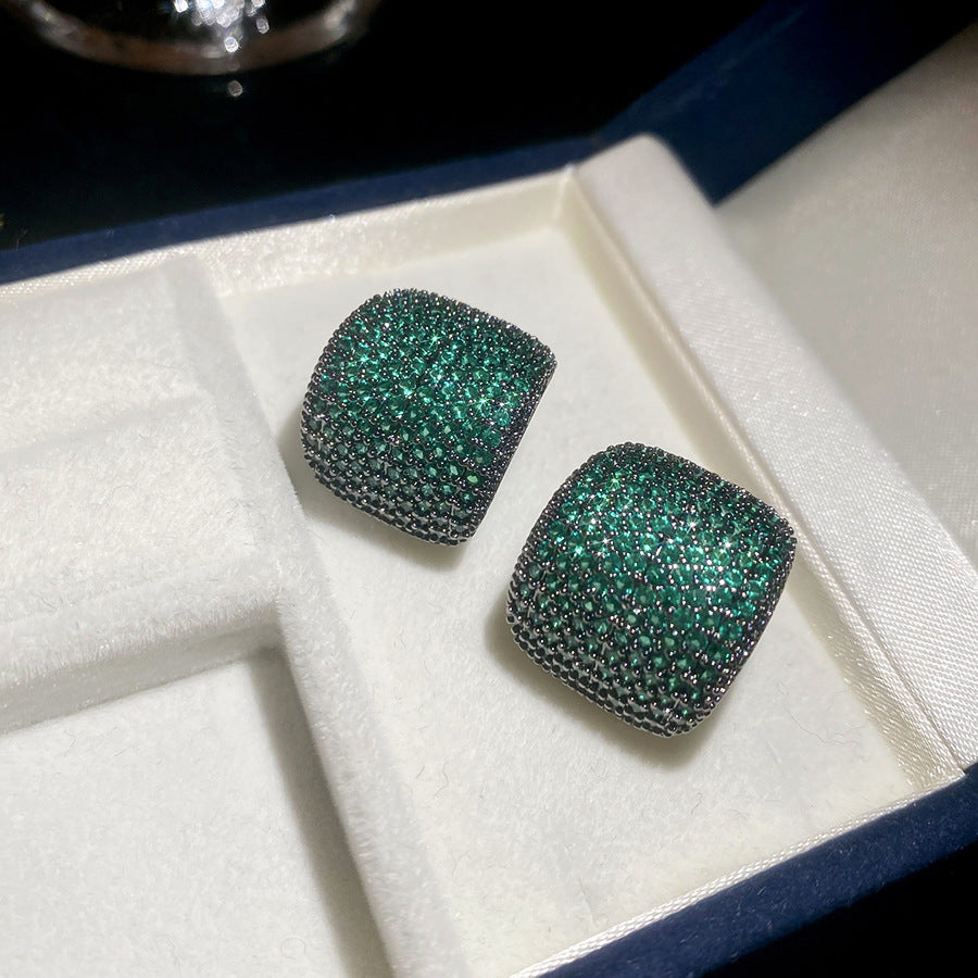 Pendientes de Cobre con Forma de Gota de Agua Goteando, Estilo Vintage, con Circonitas y Postes de Acero para Mujer