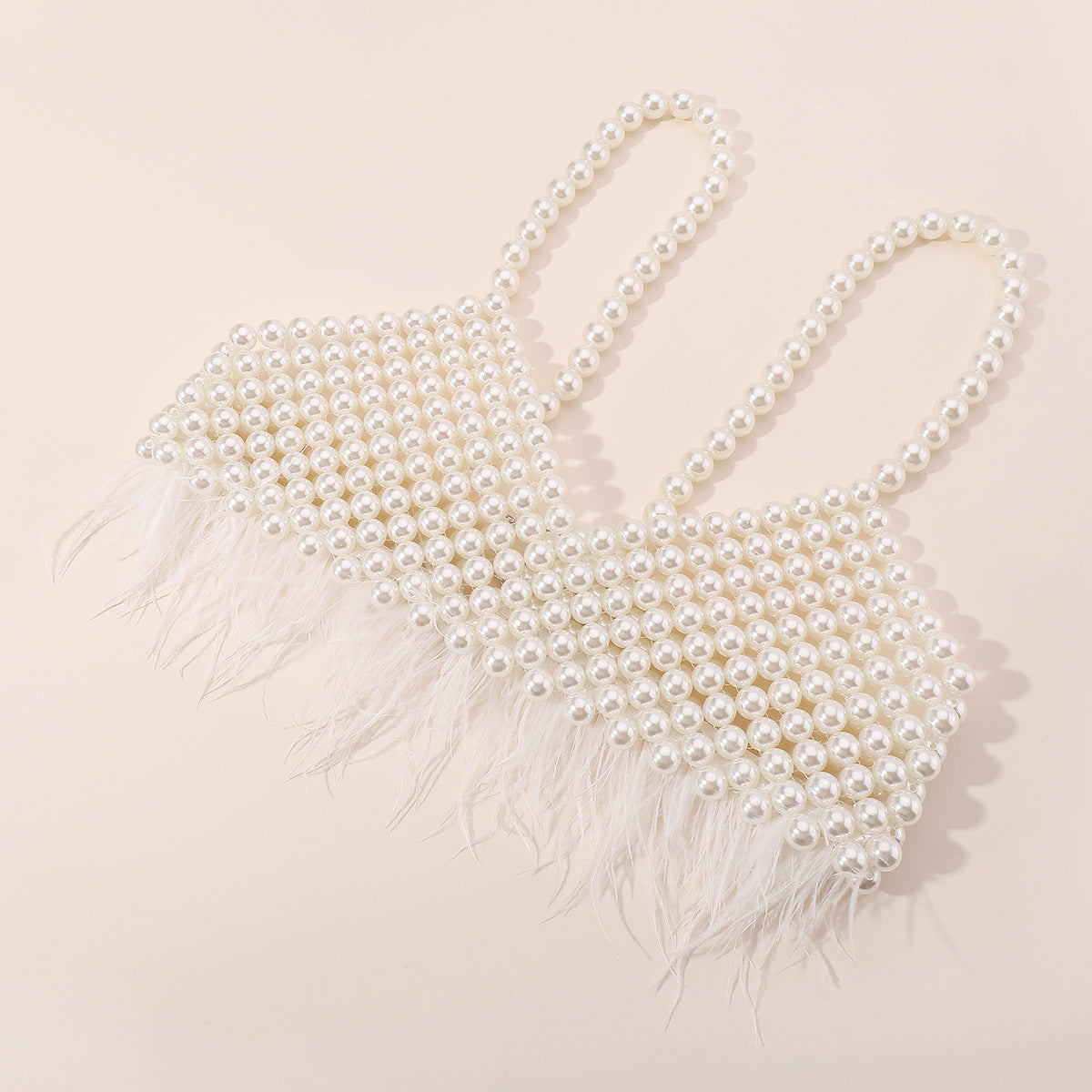 Catena per il Corpo Minimalista con Piuma per Donne con Accenti di Perle Artigianali e Design Geometrico