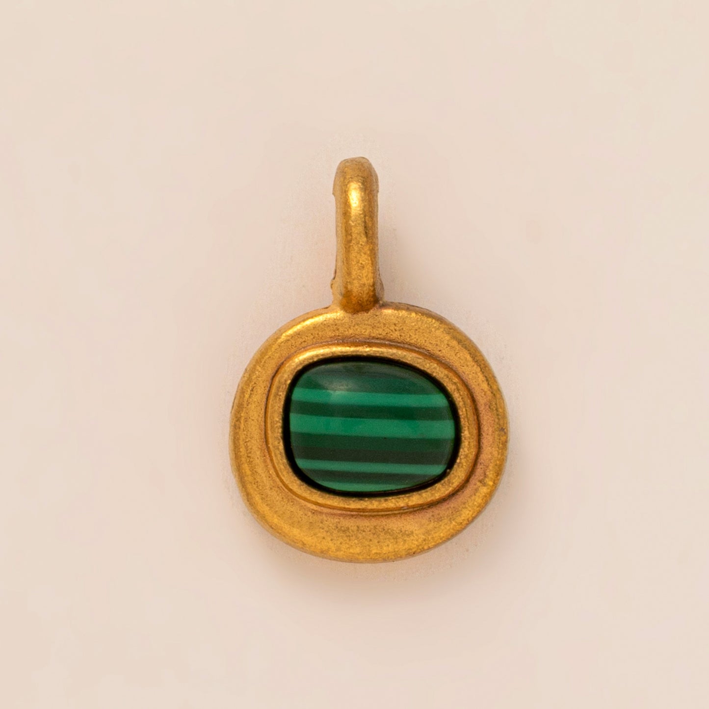 Ciondolo Barra con Strass a Goccia d'Olio Geometrico a Cuore in Acciaio al Titanio Placcato Oro 18K