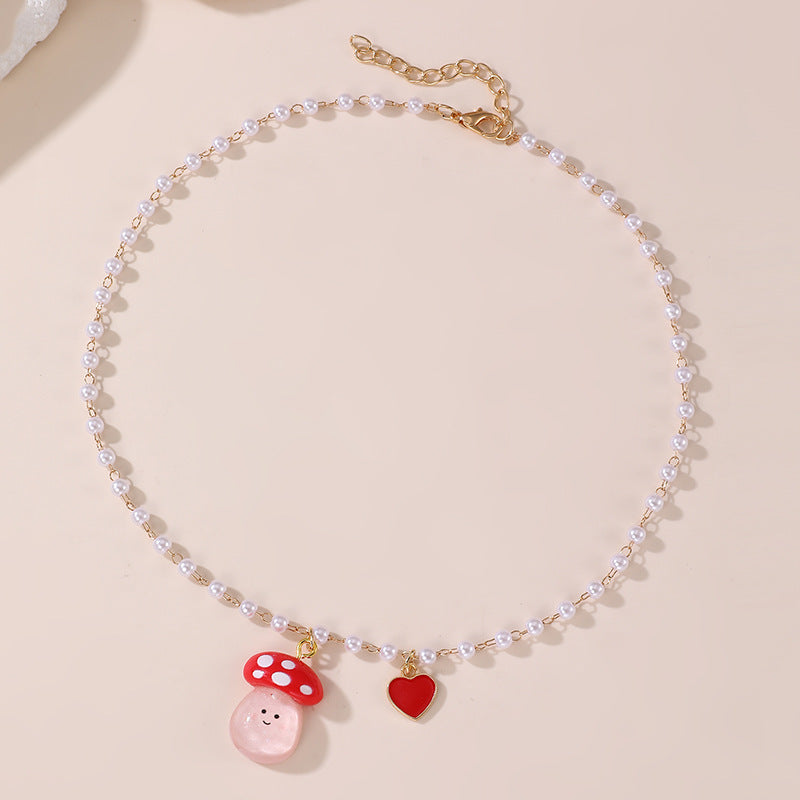 Collar con colgante de margarita minimalista para niñas con colgante de resina y diseño floral esmaltado en cadena de cuentas
