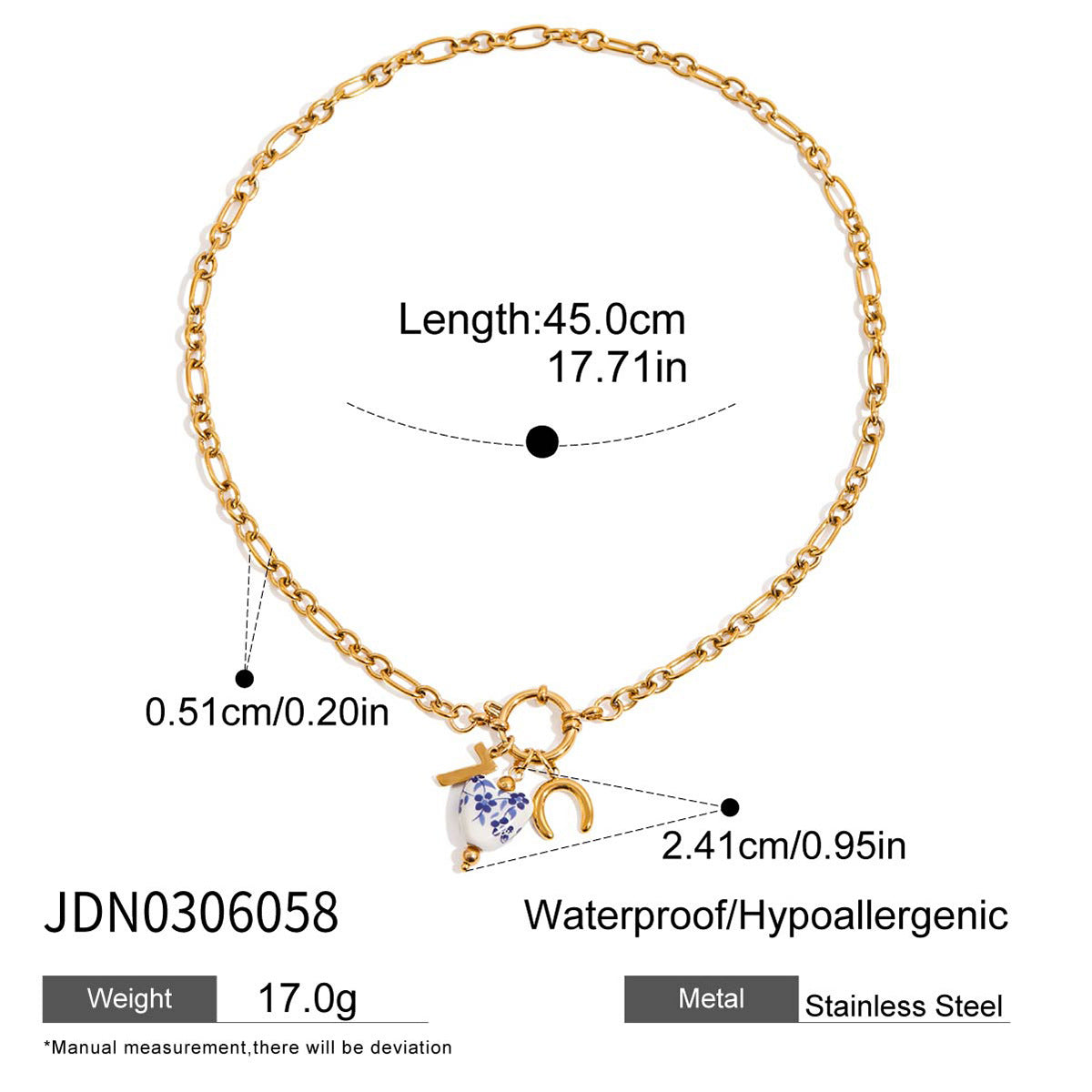 Collana con Pendente Geometrico Minimalista in Acciaio al Titanio con Accento di Perla d'Acqua Dolce, Catena in Acciaio Inossidabile Galvanizzato, Gioielli Eleganti da Donna