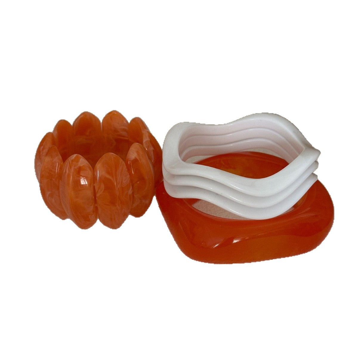 Casual Luxury Geometric Gradient Resin Drip Oil Bracelet