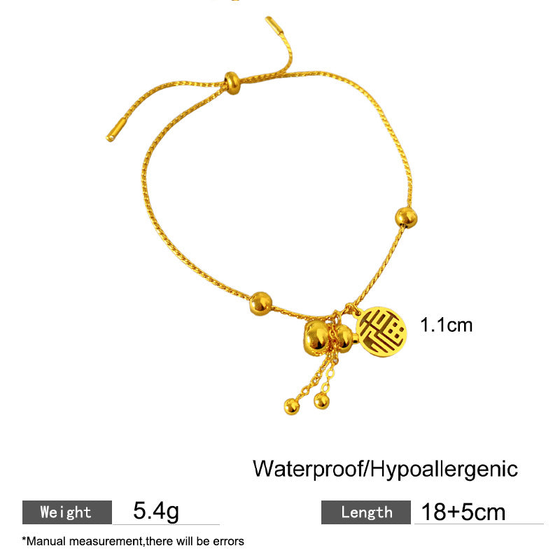 Vintage Geometric Titanium Steel Plated Necklace with Cubic Zirconia Pendant for Unisex