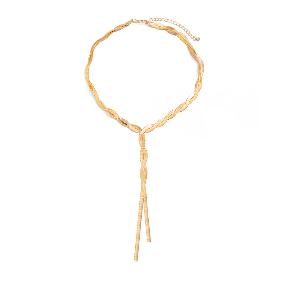 Minimalist Geometric Y-Shape Plated Alloy Snake Chain Necklace for Women