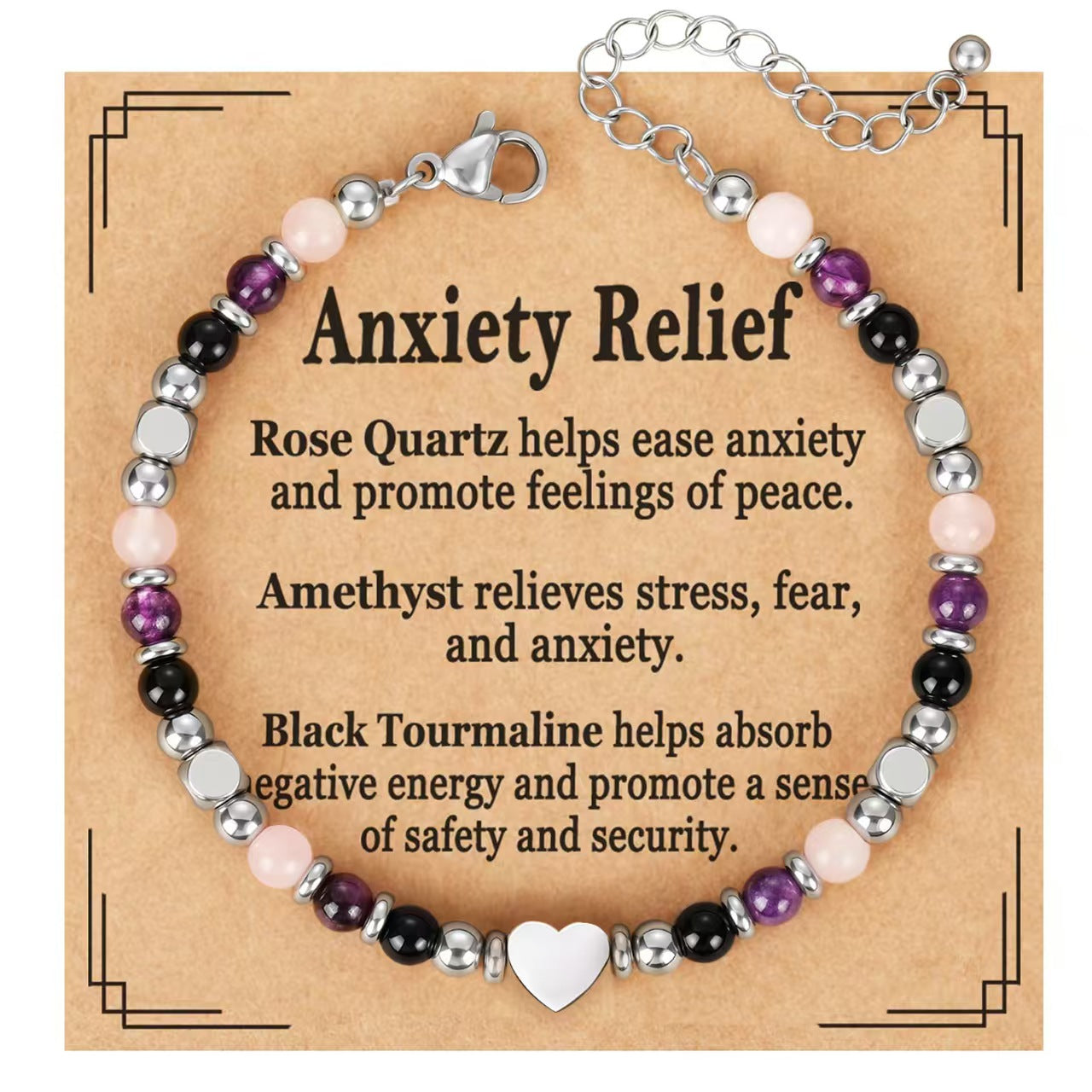 Bohemian Sweet Geometric Natural Stone Turquoise Agate Zebra Print Stainless Steel Bracelet Unisex