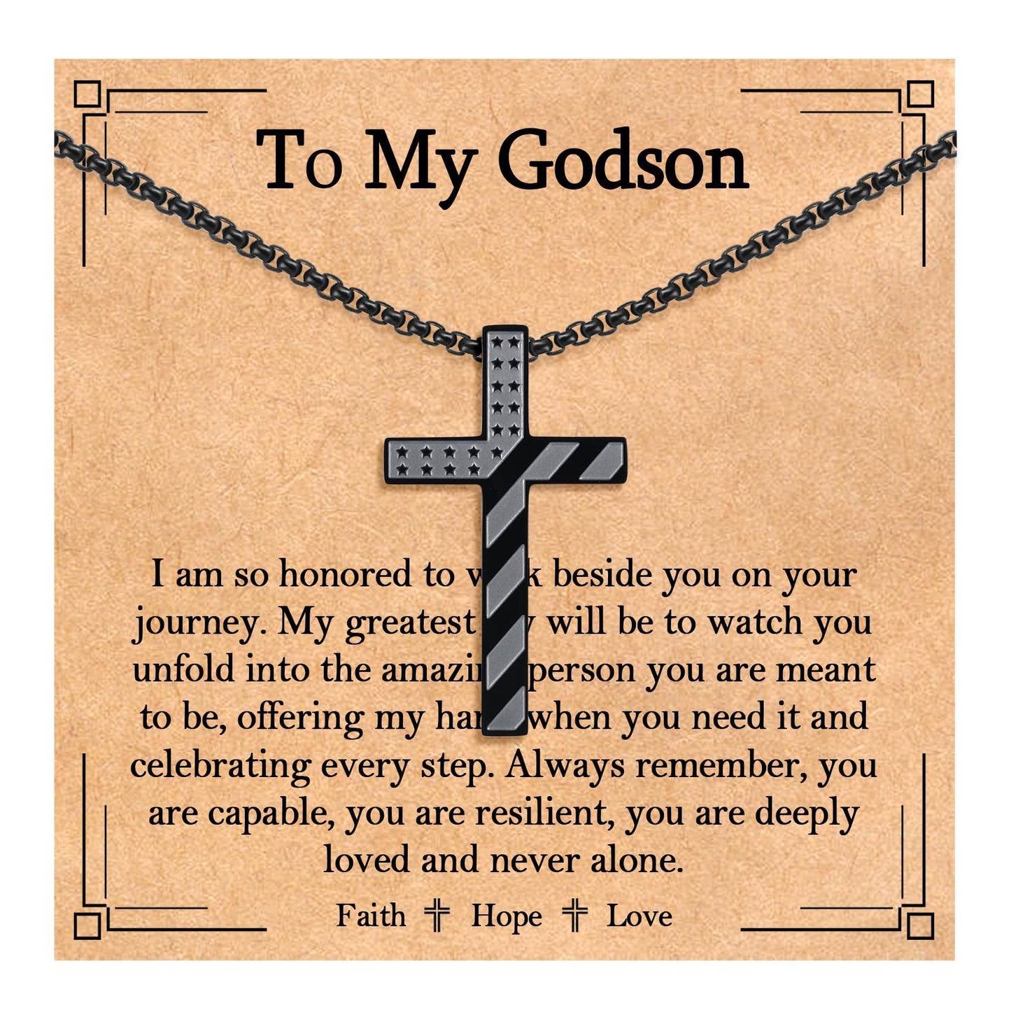 Polished Stainless Steel Cross Pendant Necklace on Ball Chain Unisex