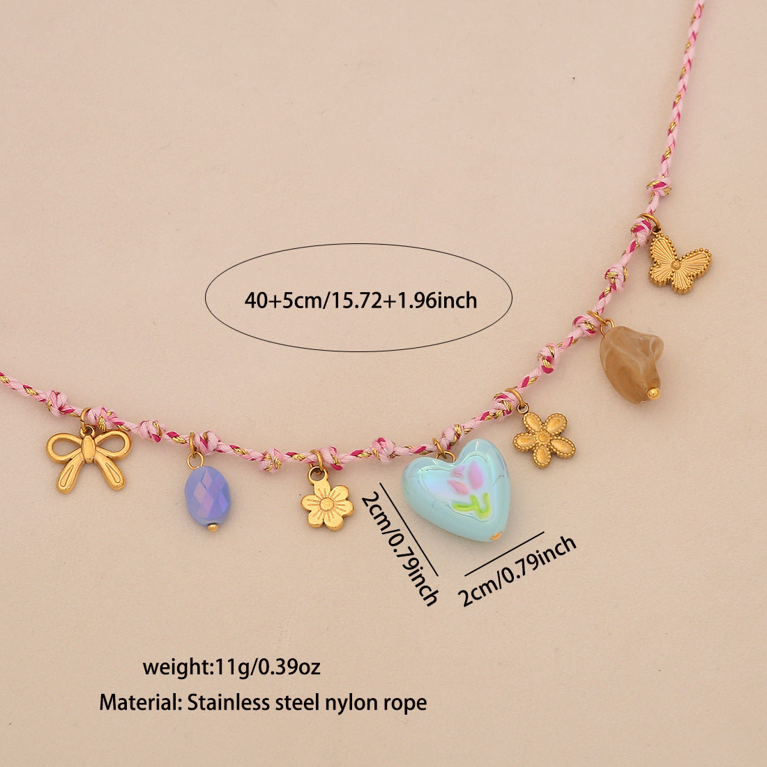 Bohemian Handmade Starfish and Seashell Pendant Necklace for Women Stainless Steel Beach-Themed Jewelry