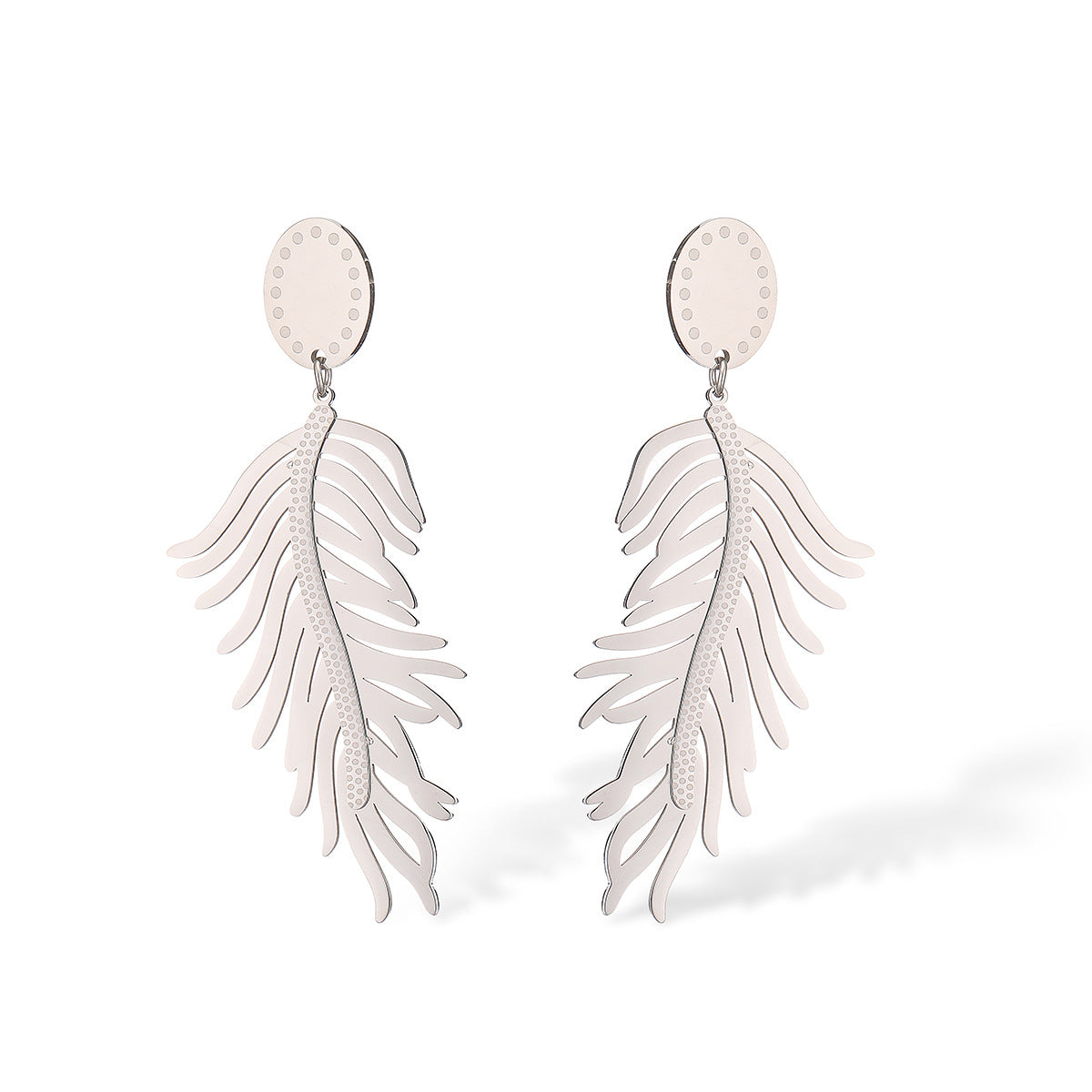 Orecchini da donna in acciaio al titanio con placcatura in oro, stile geometrico irregolare, dallo stile vintage