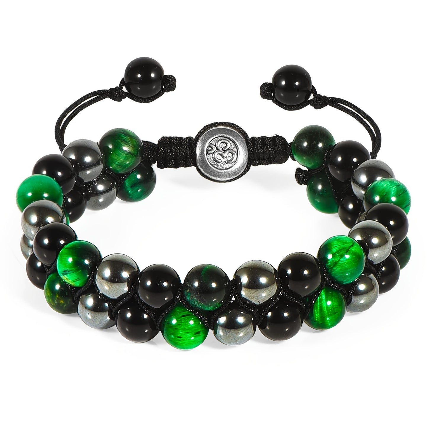 Unisex Animal Charm Alloy Bracelet with Natural Turquoise Agate and Crystal Stones