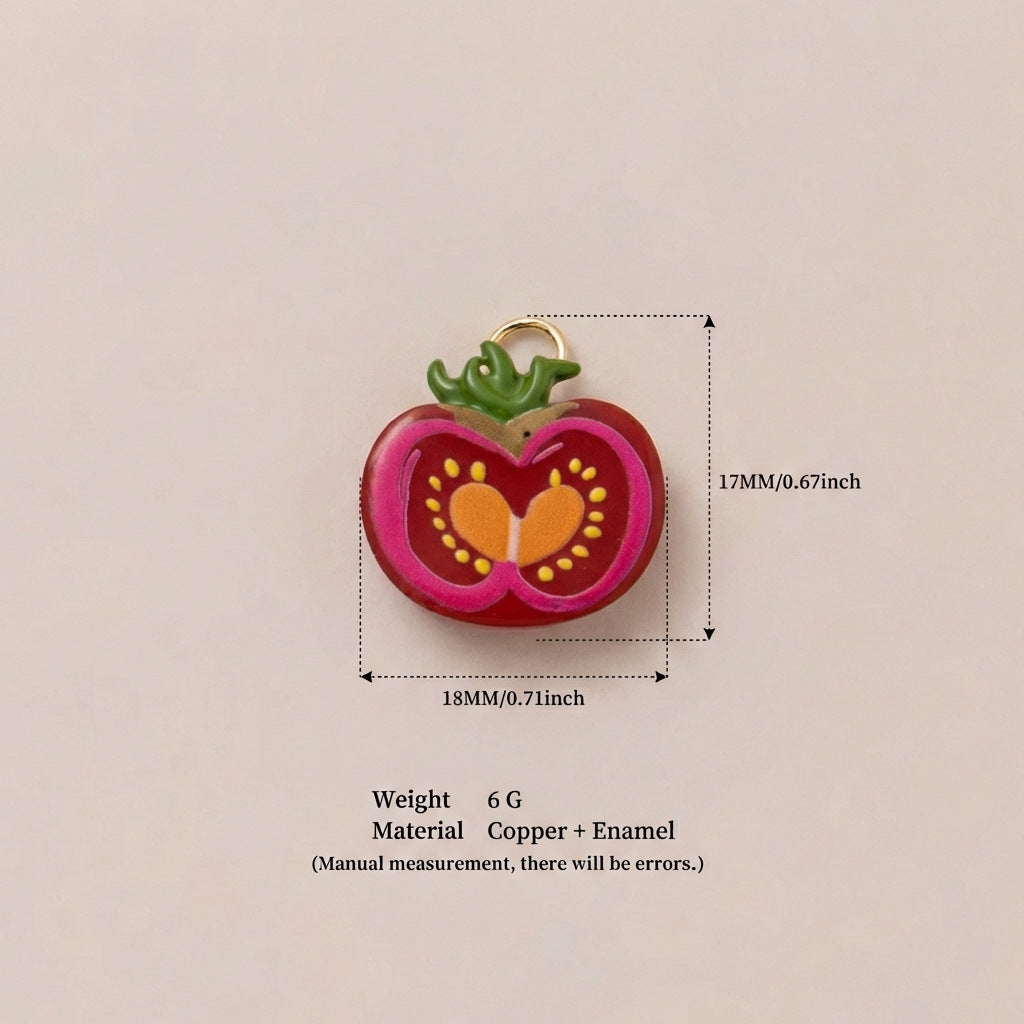 Sweet Plated Brass Apple Charm Bar
