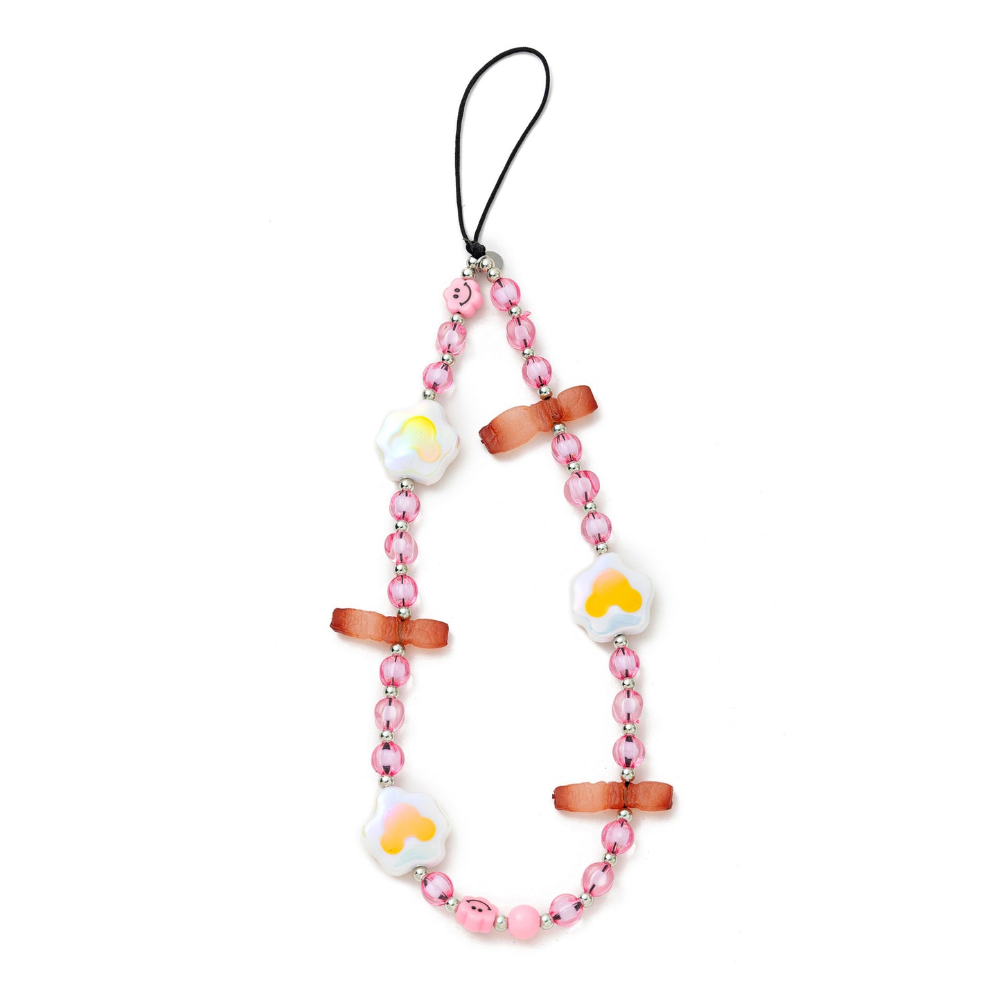 Heart Cloud Acrylic Plated Pendant Charm Chain