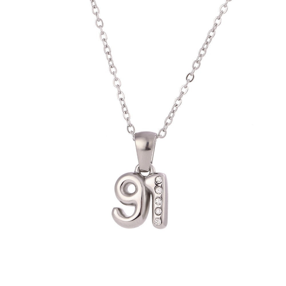 Collana Pendente Geometrica Minimalista da Donna in Acciaio Inox con Placcatura in Oro 18K e Finitura Smaltata