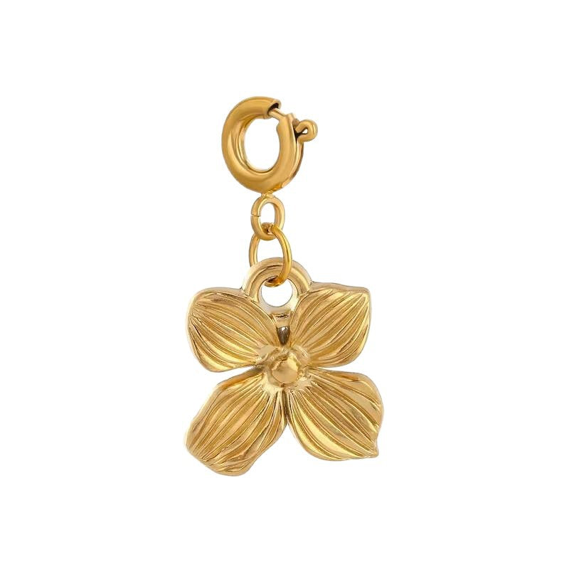 Elegant 18K Gold Plated Stainless Steel PVD DIY Charm Bar Pendant for Women