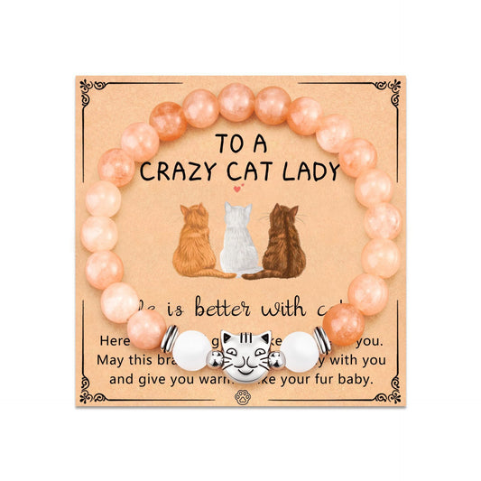 Personalized Animal Shape Obsidian Bracelet Unisex Gift