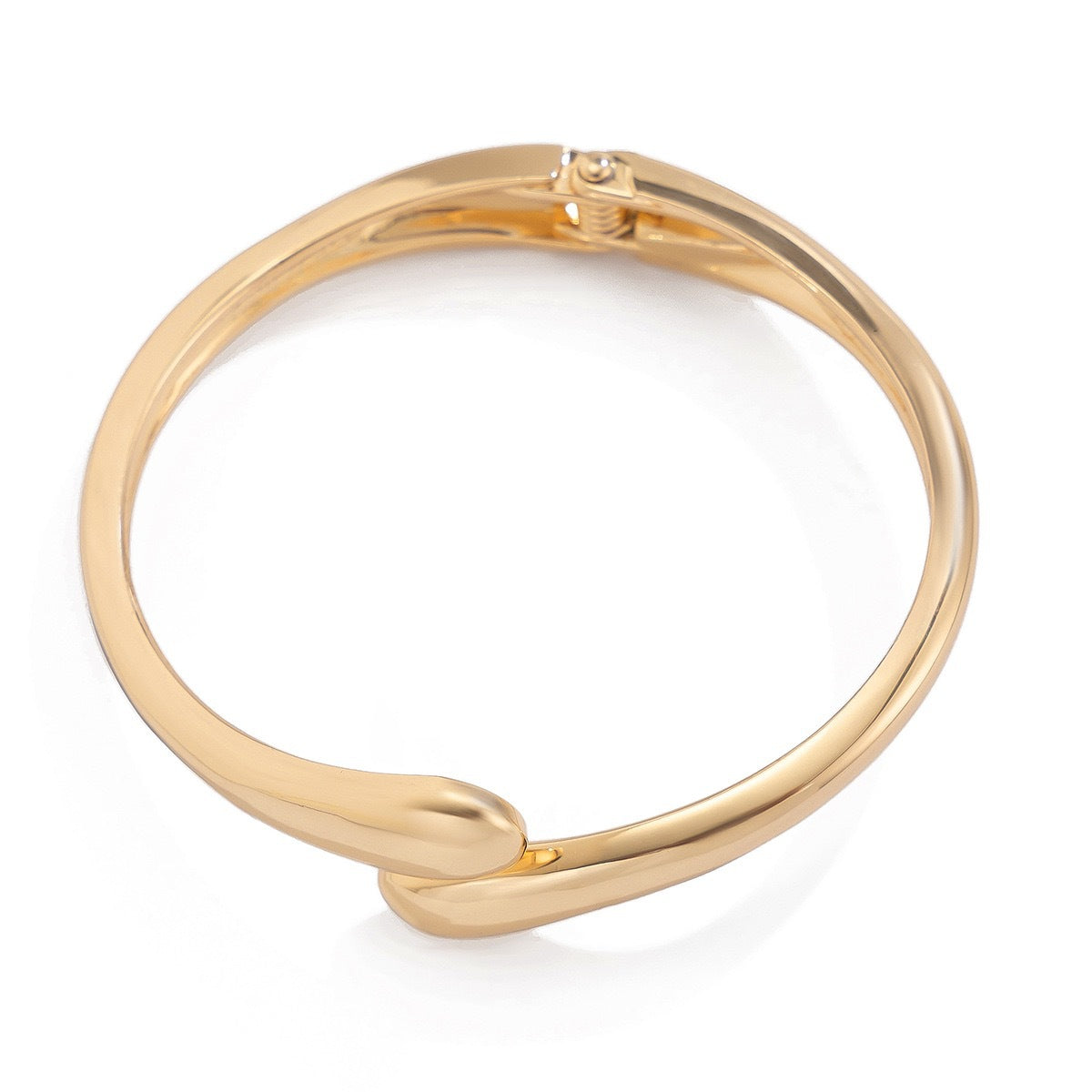 Bracciale da donna a polsino placcato in metallo a goccia geometrica di tendenza