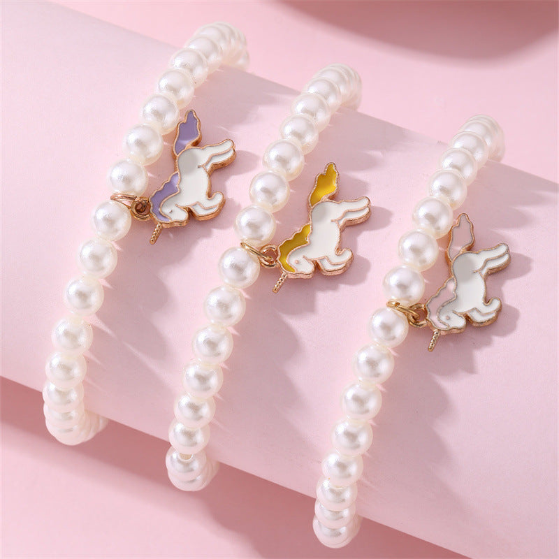 Set di Braccialetti Carini per Bambini con Ciondoli a Forma di Farfalla di Perla, Margherita, Cuore e Unicorno per Bambine dai 6 ai 10 Anni