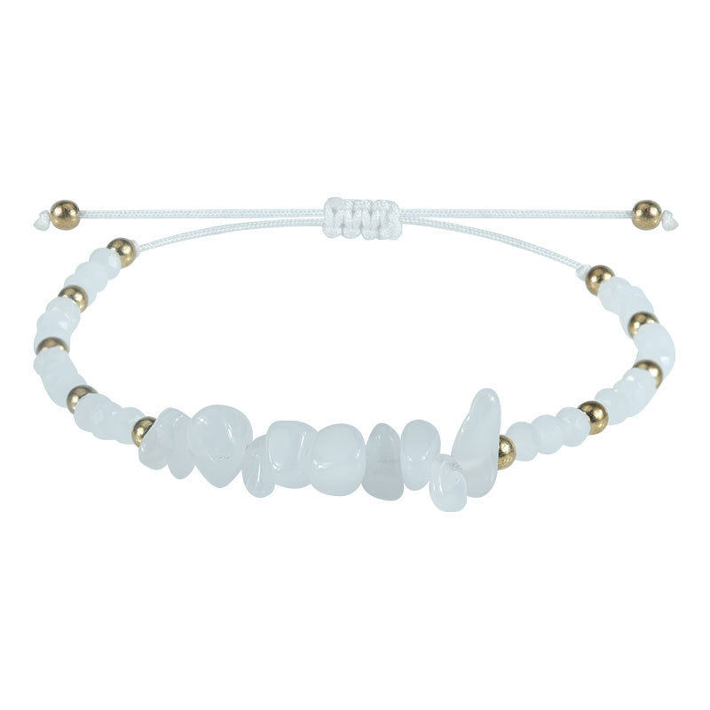 Bohemian Vintage Geometric Natural Crystal Chip Bracelet Unisex Handmade Friendship Jewelry