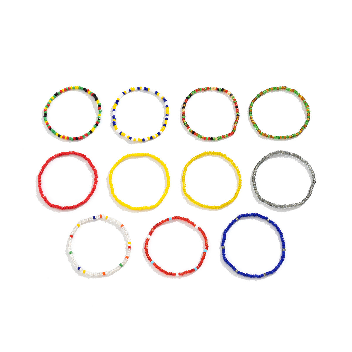 Set bracciale bohémien con perline geometriche per donna con perline Miyuki, fatto a mano
