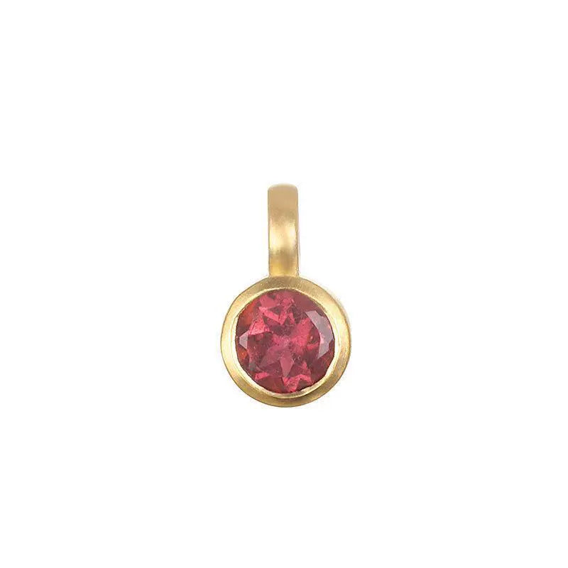 Vintage Geometric Stainless Steel 18K Gold Plated PVD DIY Charm Bar Necklace with 12 Birthstones