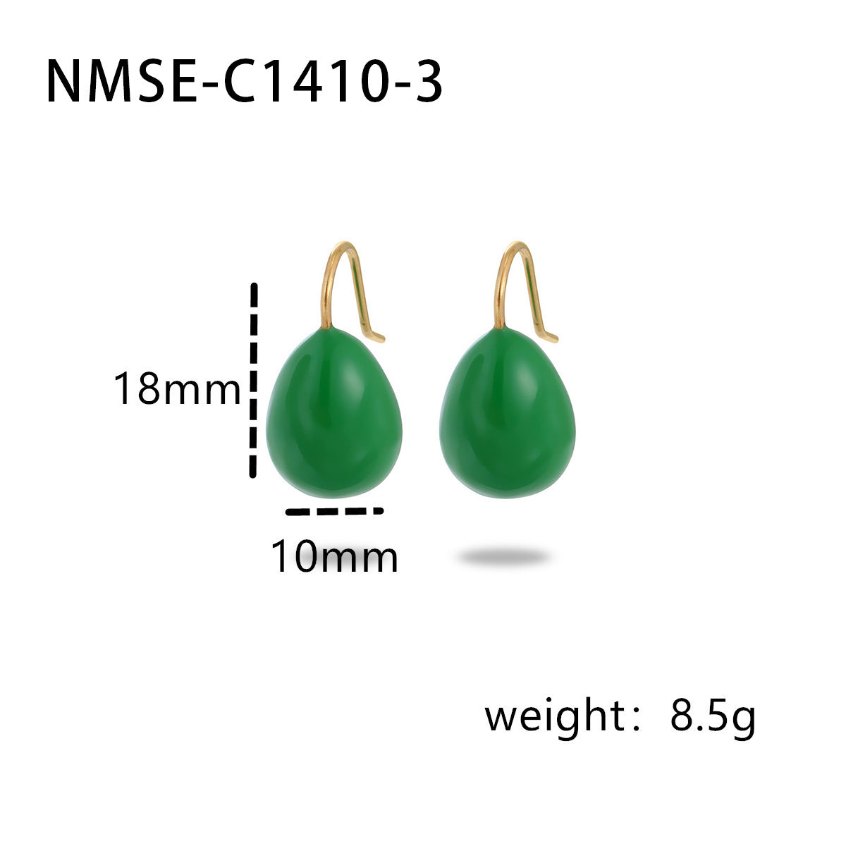 Minimalist Waterdrop-Shaped Titanium Steel Earrings with Enamel Coloring for Women, Hypoallergenic Stainless Steel Base and 925 Silver Posts, Fade-Resistant Luxury Everyday Jewelry