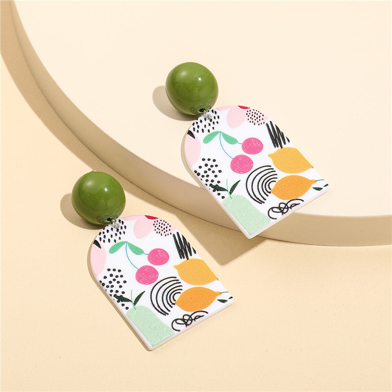 Orecchini a perno in acrilico con grazioso fiore margherita per bambini con perni in argento 925, design a fantasia floreale