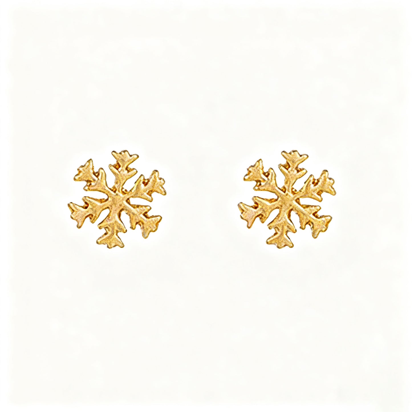 Minimalist Luxury Snowflake Plated Alloy Earrings