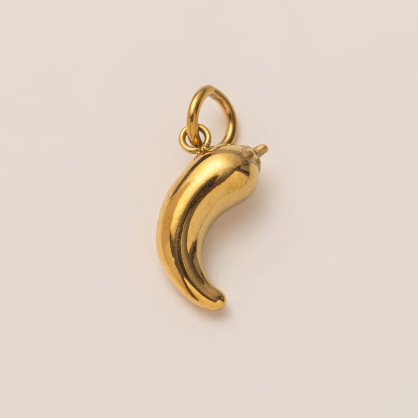 Vintage 18K Gold Plated Stainless Steel Geometric Floral Charm Bar