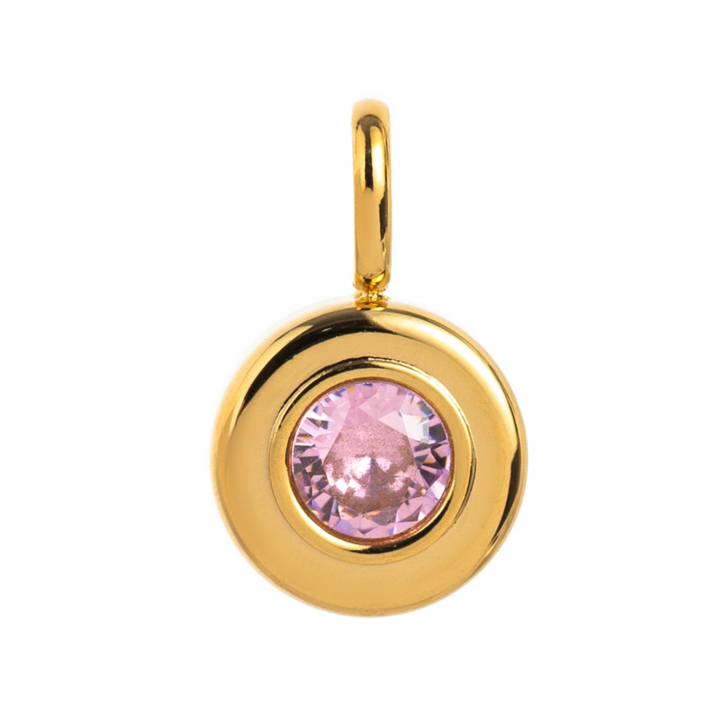 Vintage Geometric Stainless Steel 18K Gold Plated PVD DIY Charm Bar Necklace with 12 Birthstones