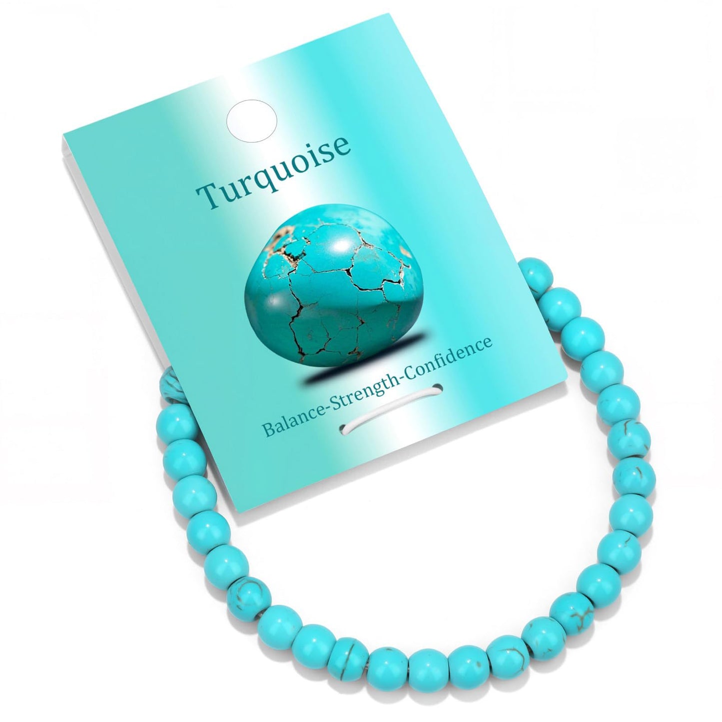 Natural Crystal Round Beaded Stretch Bracelet Unisex Gemstone Jewelry