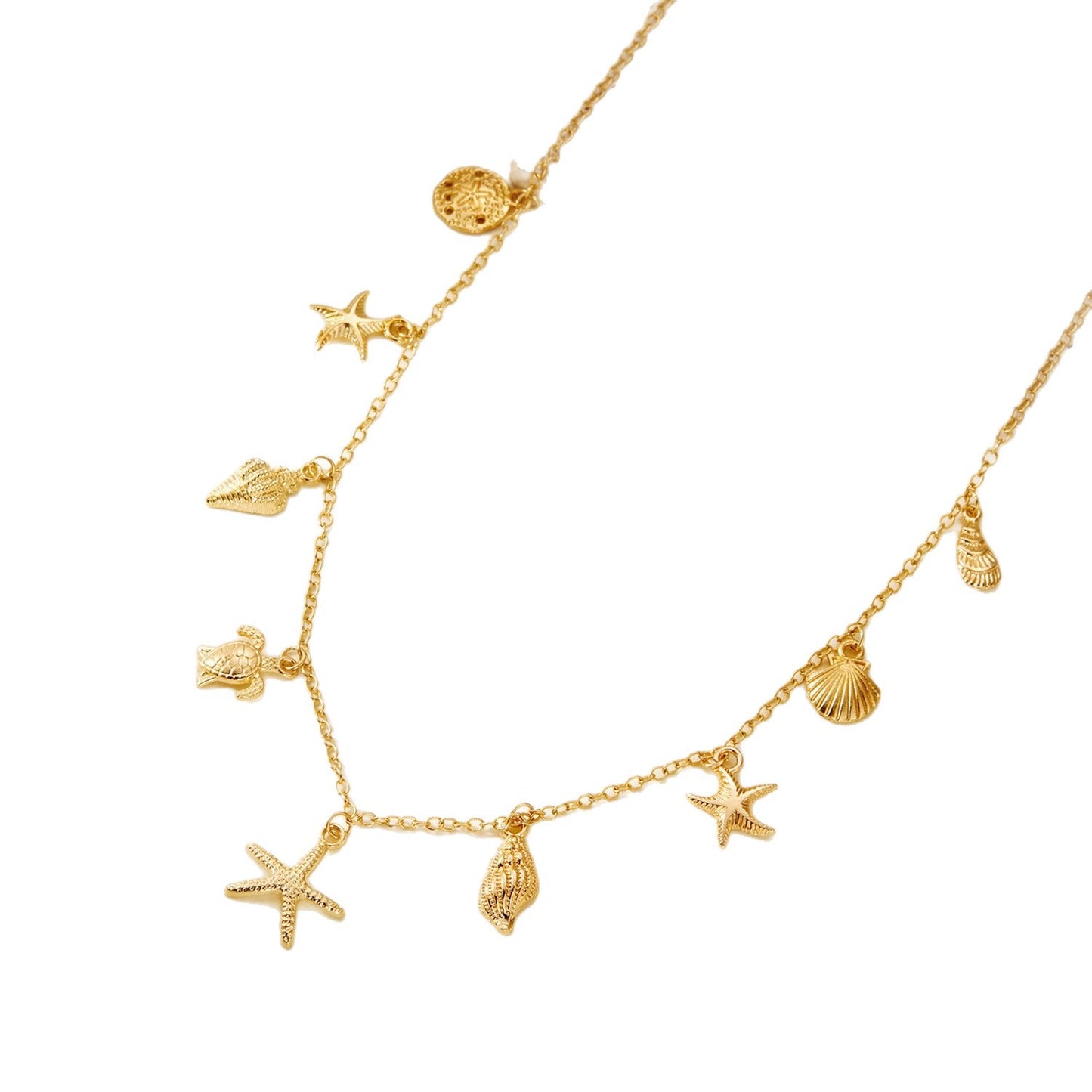 Collar de aleación dulce informal con colgante de estrella y animal para mujer