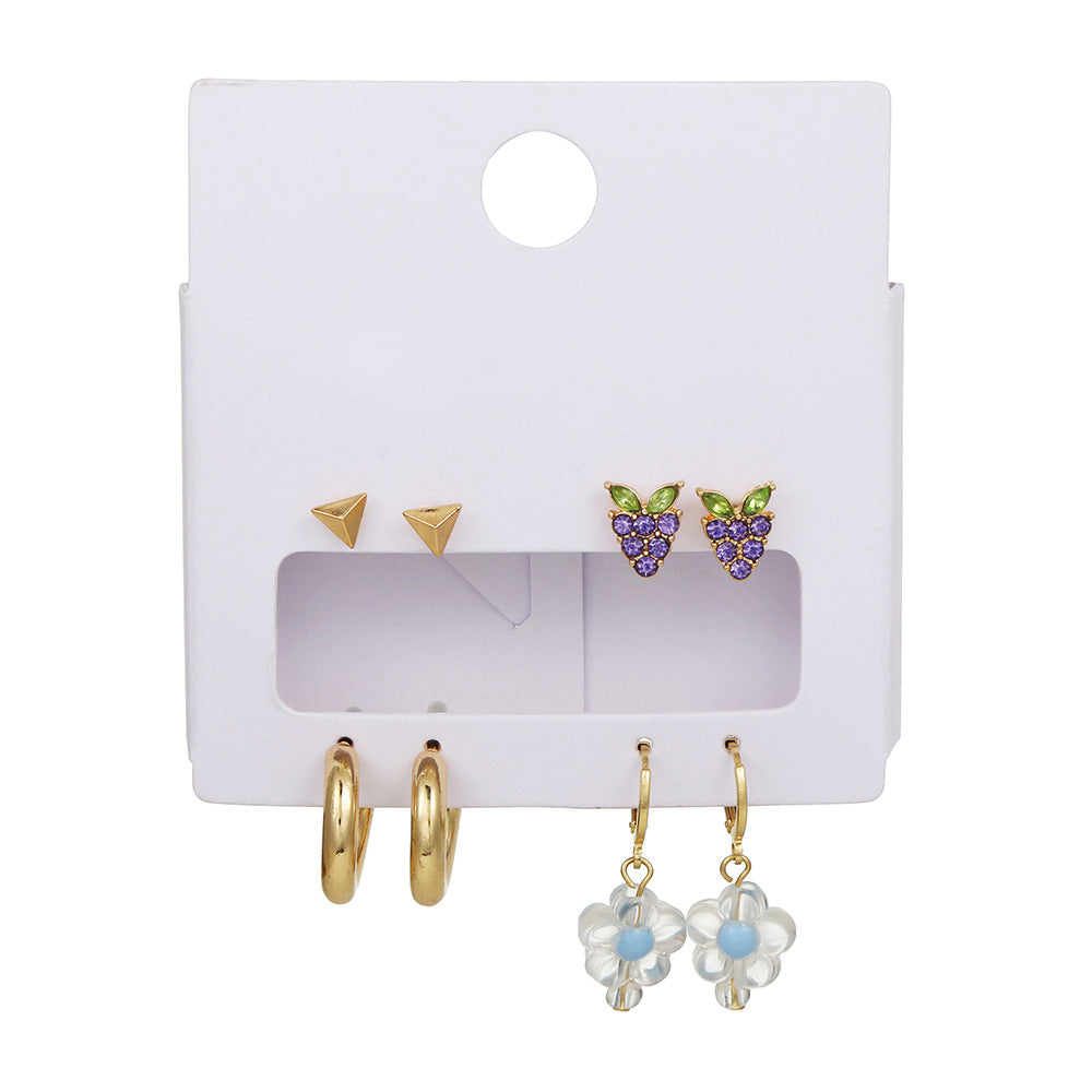 Bohemian Geometric Rhinestone Plated Alloy Earrings